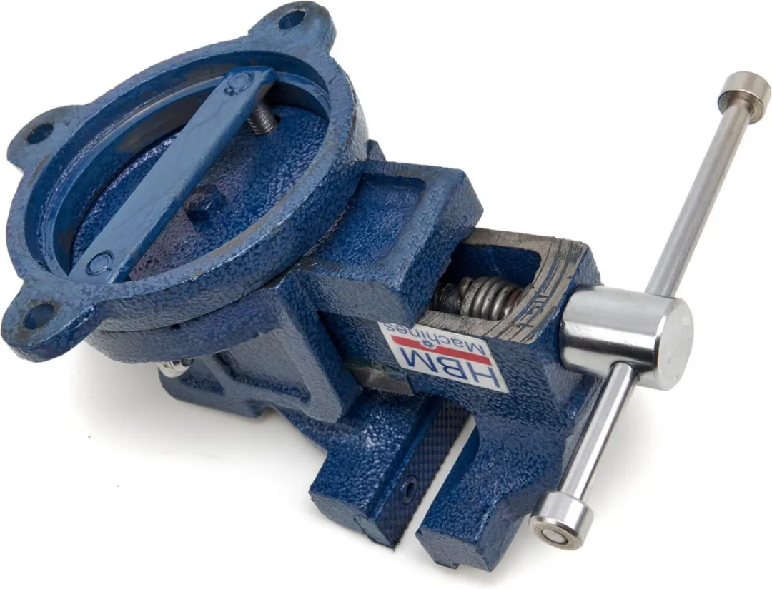 HBM Profi 100mm Bankschroef met draaibaar onderstel