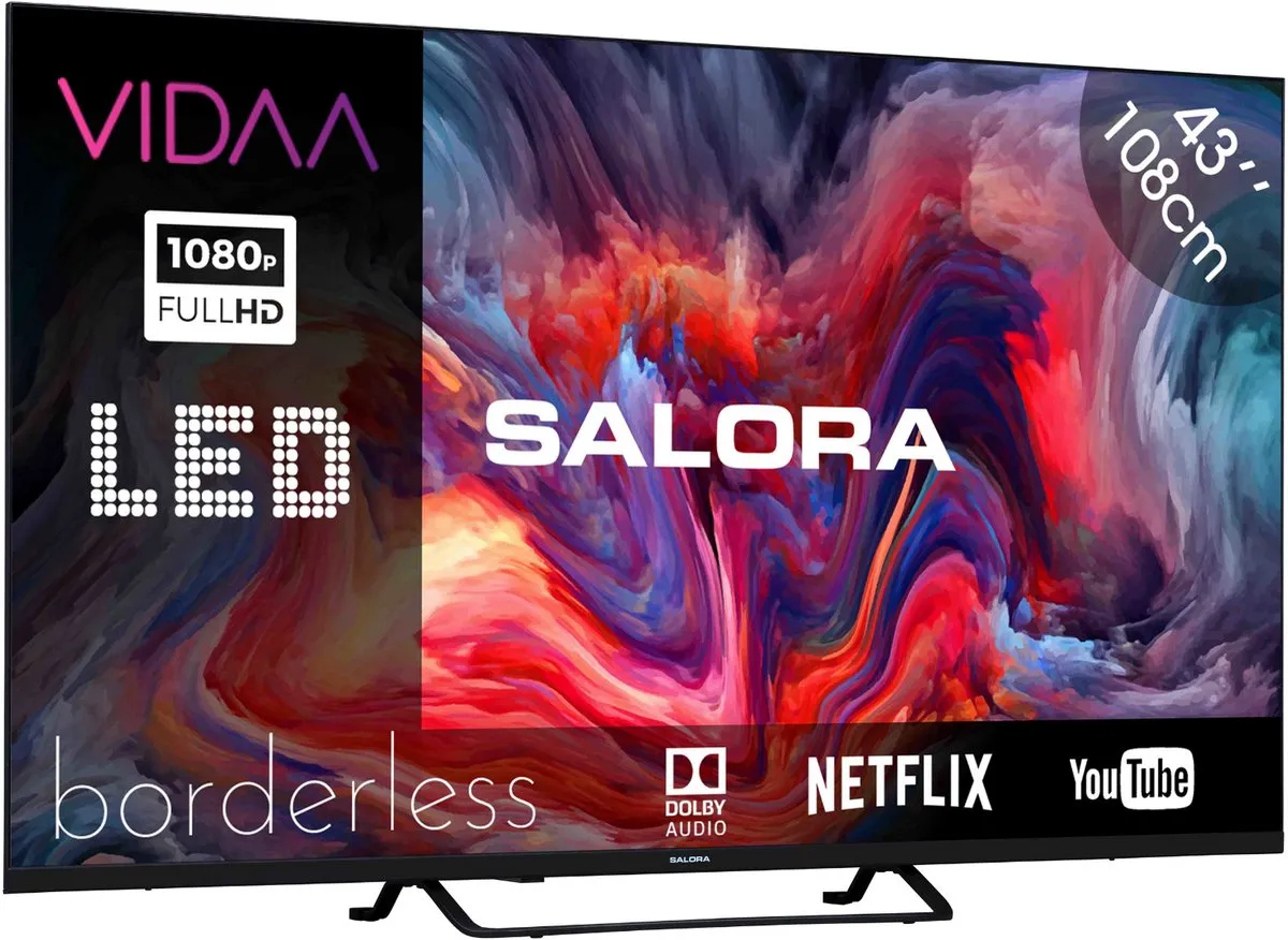 Salora FOD43FV Smart TV 43 inch - Full HD - Zwart
