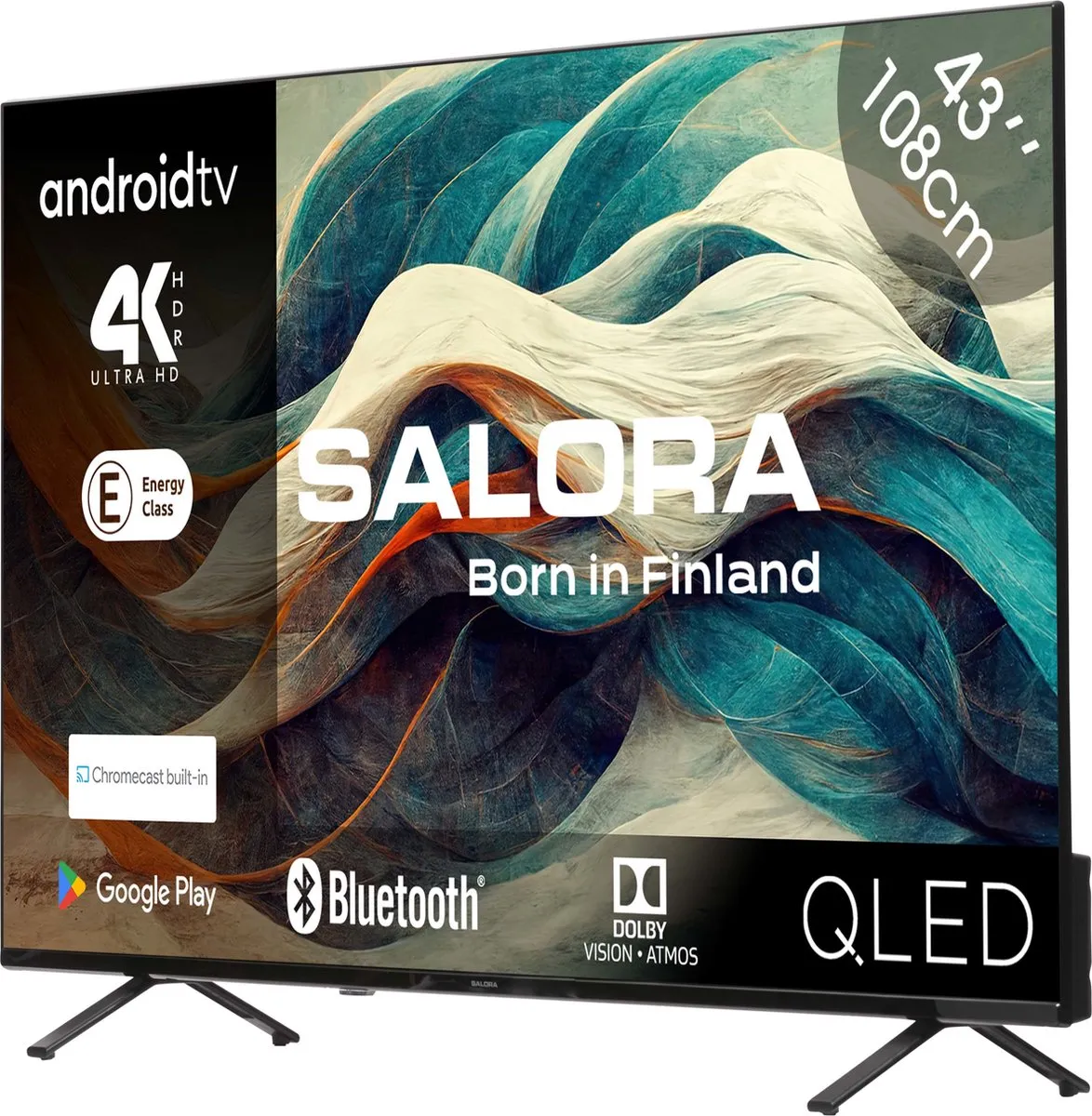 Salora 43QLED320 4K Smart TV - 109cm Zwart