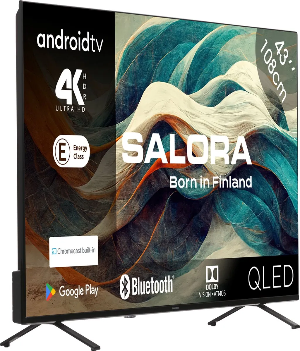Salora 43QLED320 4K Smart TV - 109cm Zwart