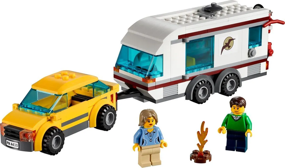 LEGO City Auto met Caravan 4435 - 218 Stukken - Multicolor