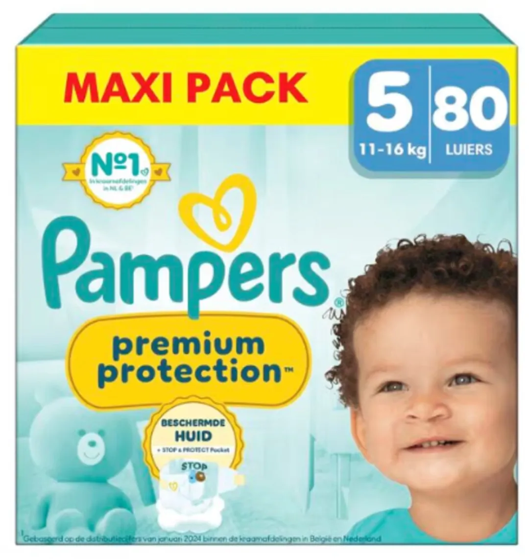 Pampers Premium Protection Maat 5 Luiers 80 Stuks