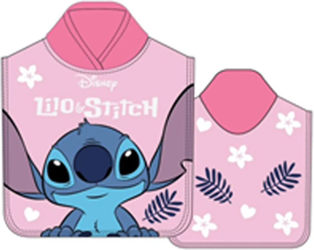 Disney Lilo & Stitch Poncho - Roze - 50x100cm
