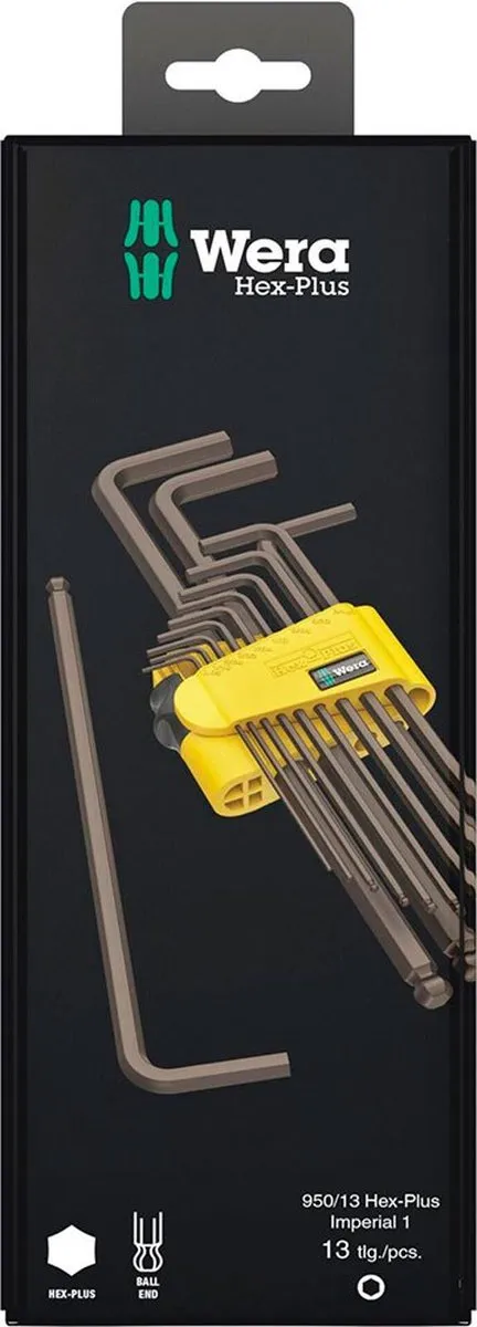 Wera 950/13 Hex-Plus Imperial Inbus Haakse Schroevendraaierset