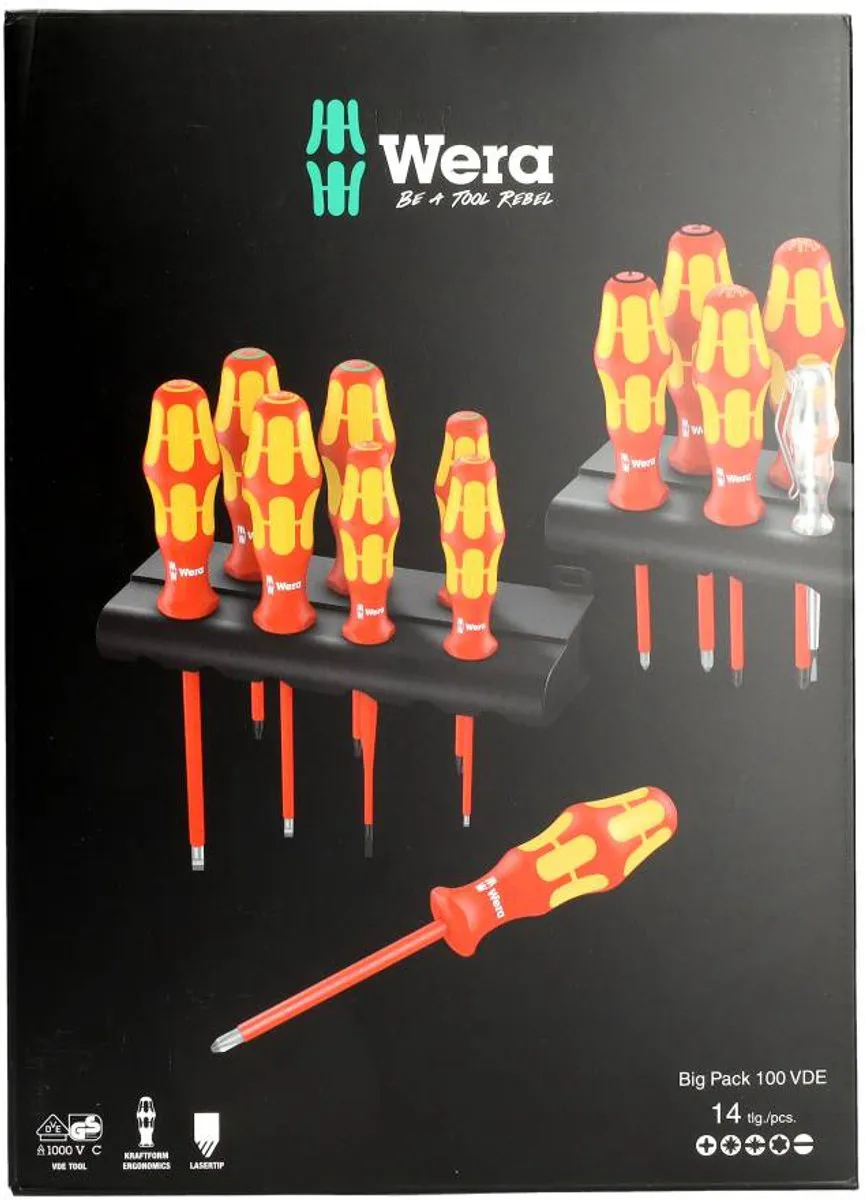 Wera 05105631001 Schroevendraaierset Big Pack - 100 Stuks