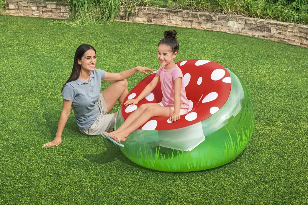 Bestway Opblaasbare Stoel Champignon - Groen/Rood/Wit