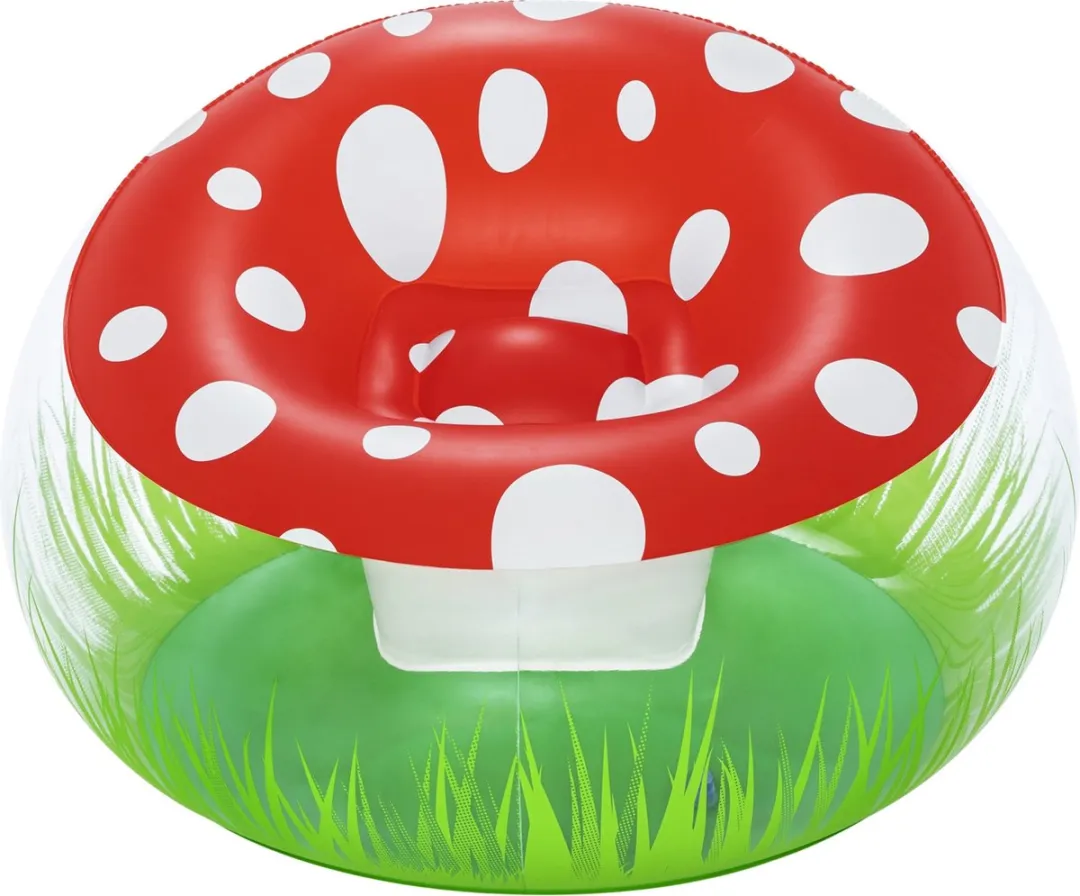 Bestway Opblaasbare Stoel Champignon - Groen/Rood/Wit