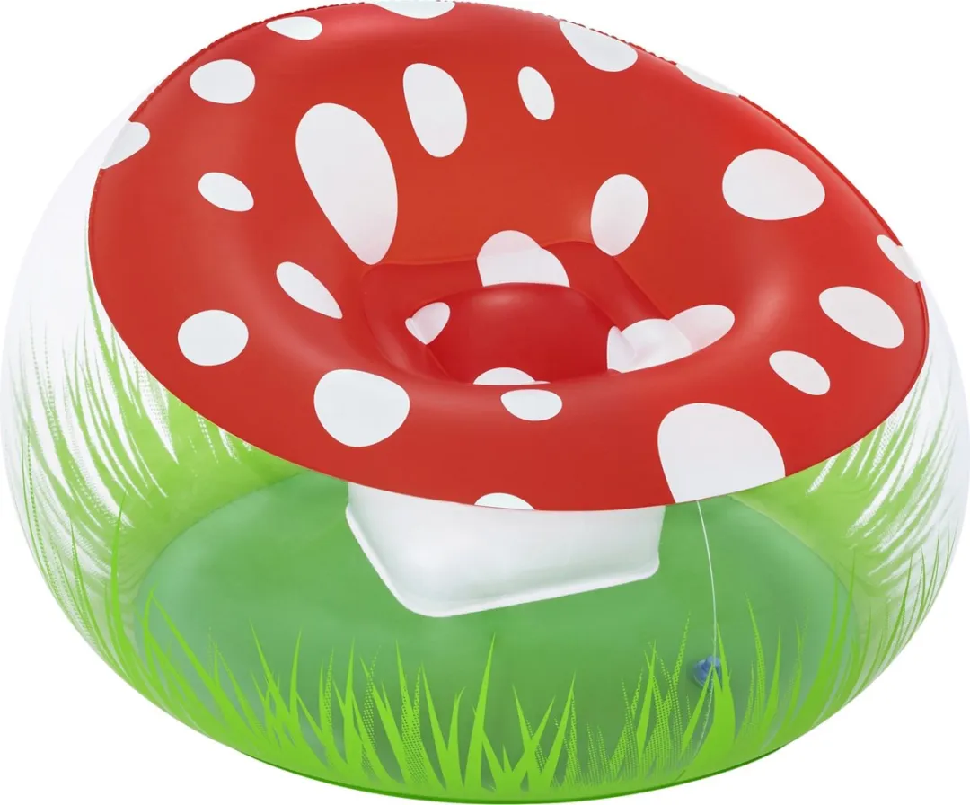 Bestway Opblaasbare Stoel Champignon - Groen/Rood/Wit