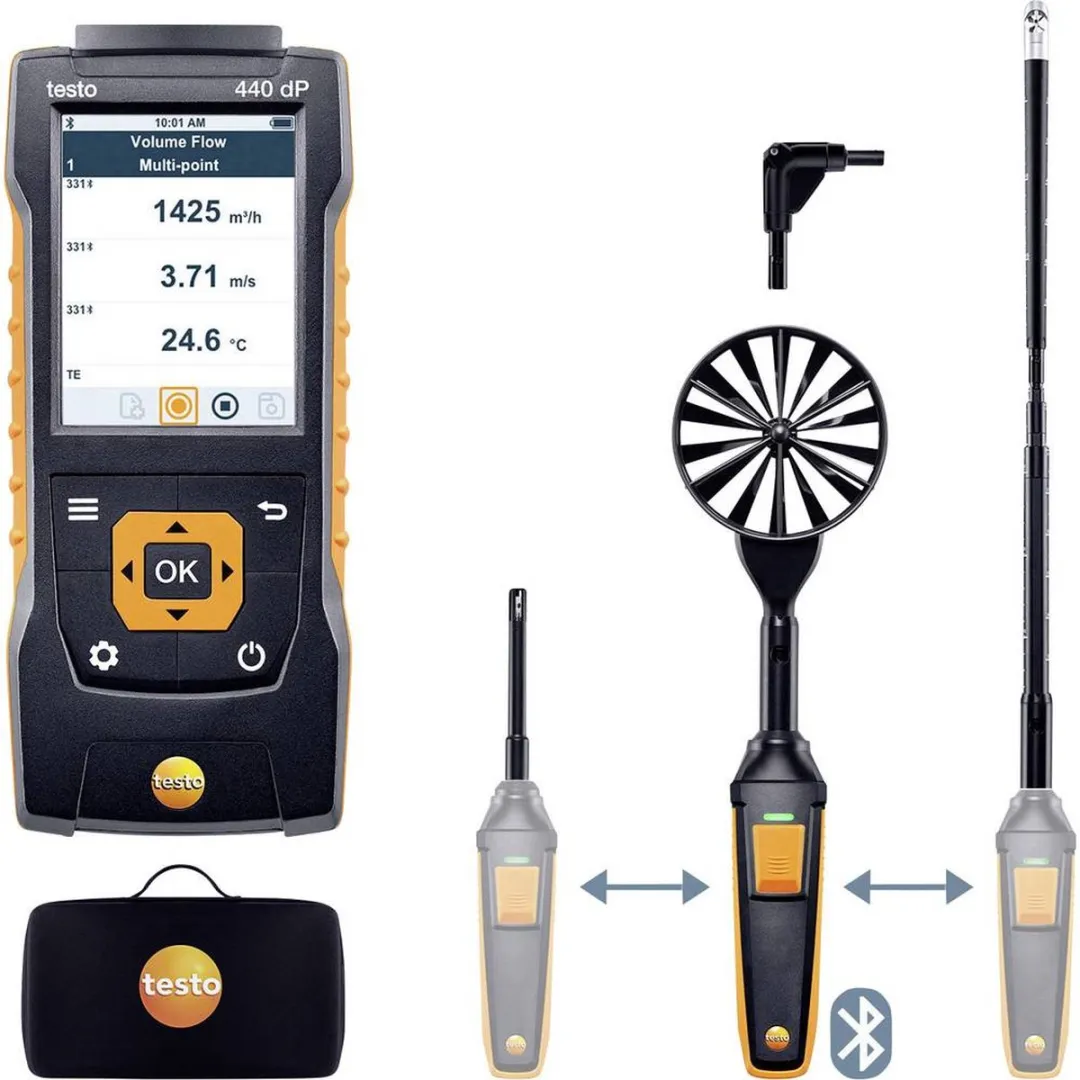 Testo 440 Set2 Delta P Windmeter