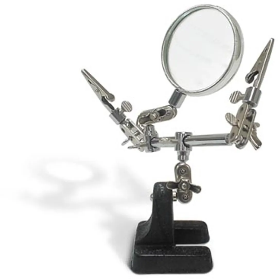 Velleman Derde Hand met Vergrootglas 2.5x - 63mm - 2 Klemmen - afbeelding 6 van 6