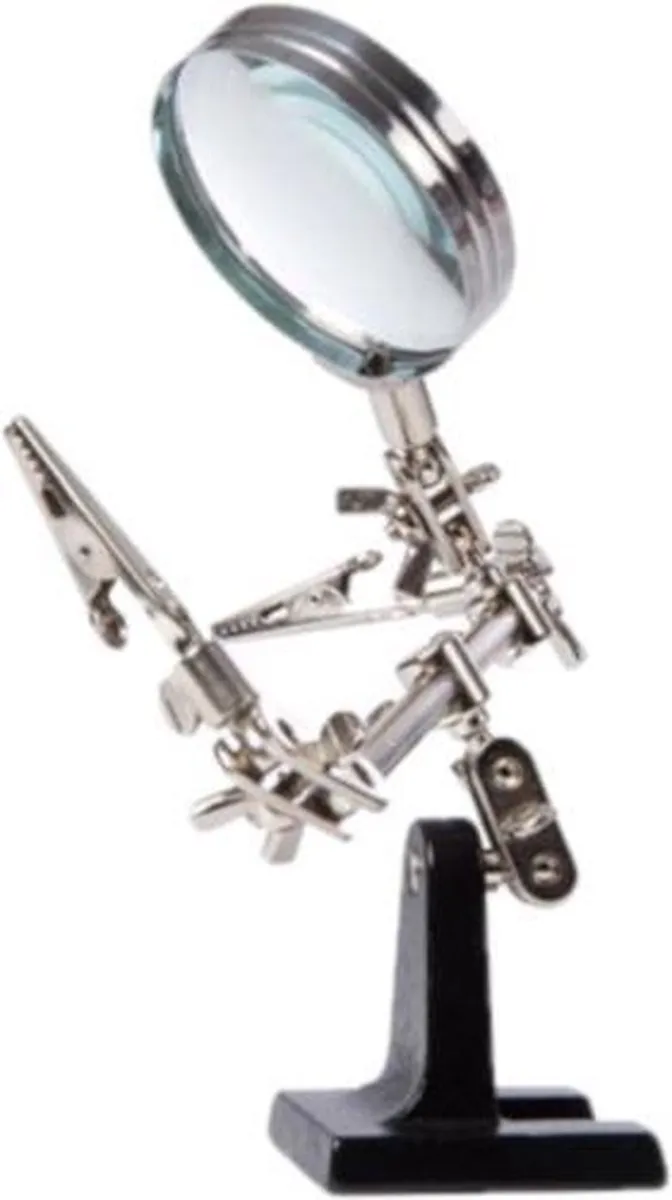 Velleman Derde Hand met Vergrootglas 2.5x - 63mm - 2 Klemmen