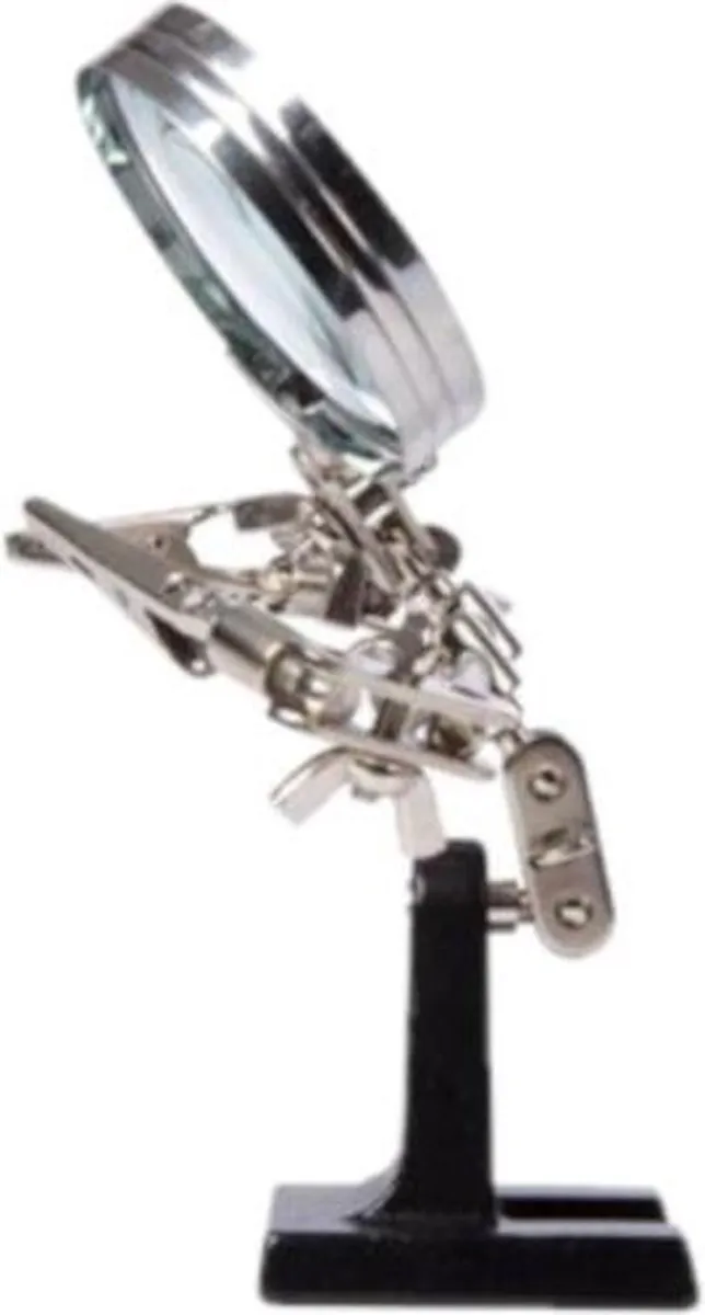 Velleman Derde Hand met Vergrootglas 2.5x - 63mm - 2 Klemmen