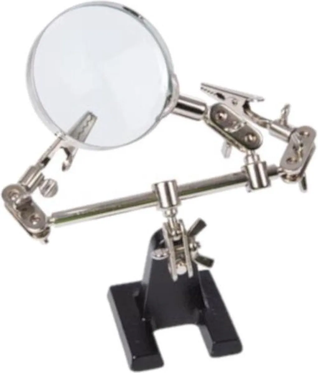 Velleman Derde Hand met Vergrootglas 2.5x - 63mm - 2 Klemmen