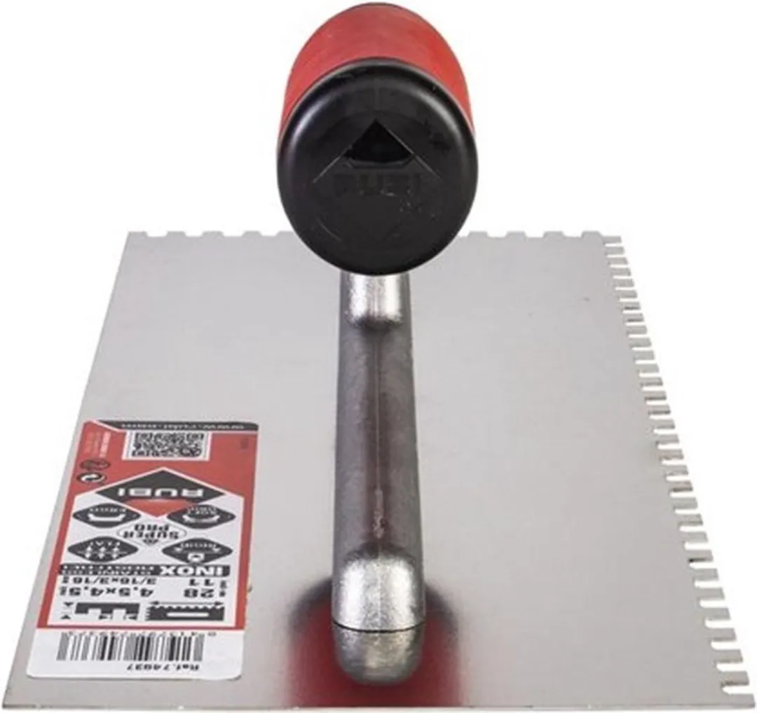 Rubi RVS Lijmspaan 4.5x4.5mm 28cm - Rood/Grijs