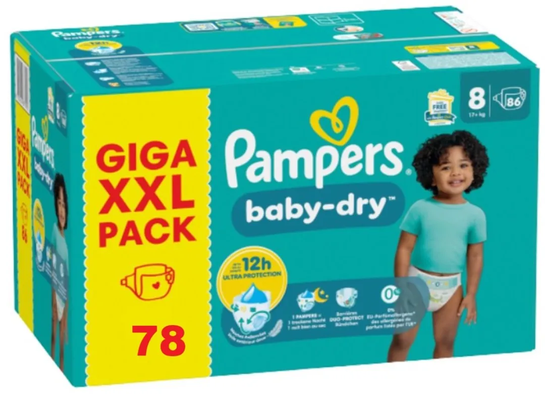 Pampers Baby-Dry Maat 8 Luiers
