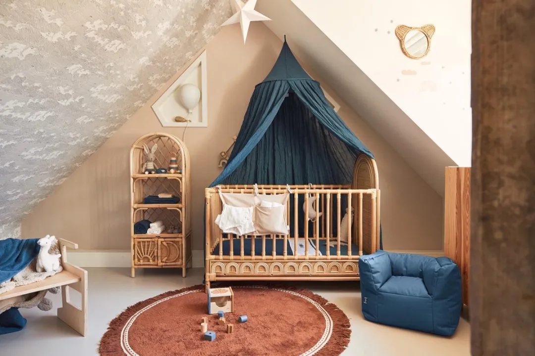 Jollein Baby Laken Wieg 75x100cm Moonlight - Blauw