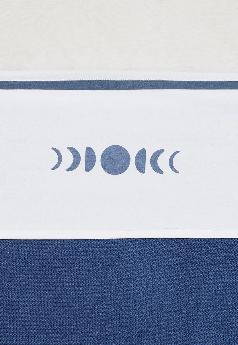 Jollein Baby Laken Wieg 75x100cm Moonlight - Blauw