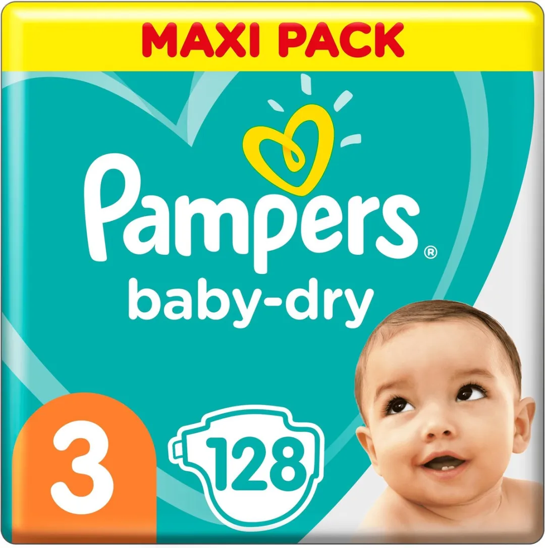 Pampers Baby-Dry Luiers Maat 3 128 Stuks