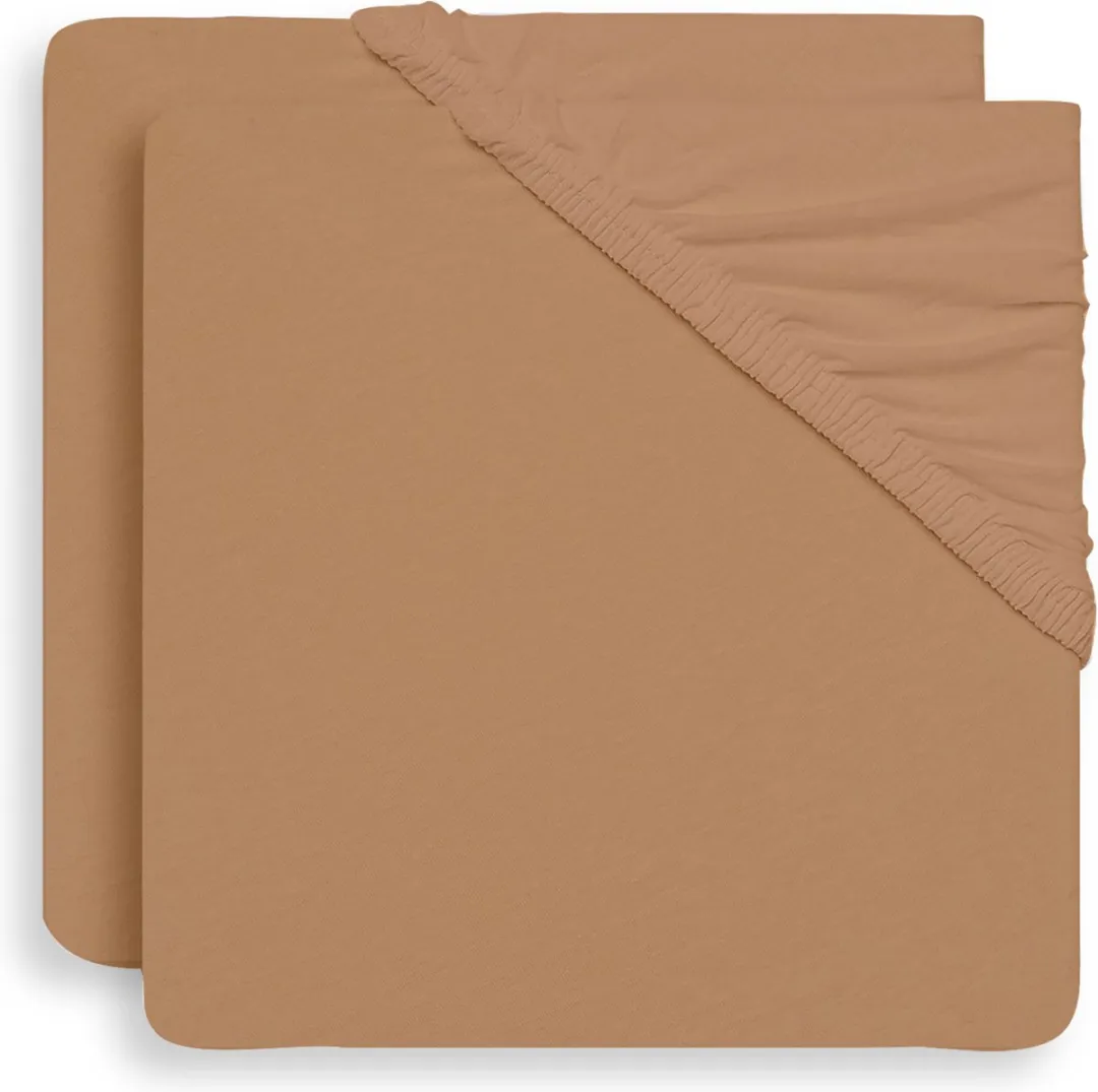 Jollein Baby Hoeslaken Jersey Biscuit - 2 Stuks 60x120cm