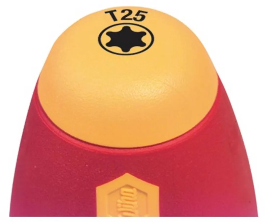 Wiha SoftFinish electric slimFix Torx T10 100mm - Rood/Geel