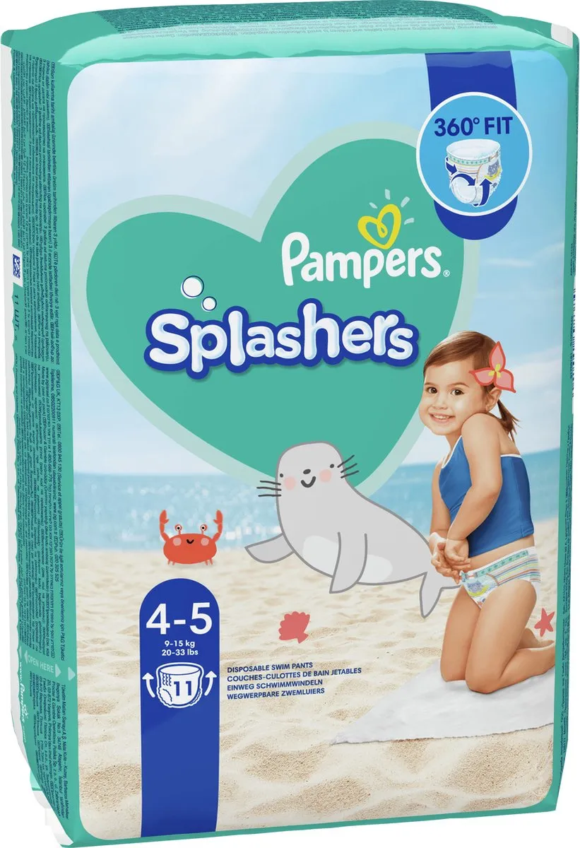 Pampers Splashers Maat 4-5 Zwemluiers - 33 Stuks - afbeelding 3 van 6