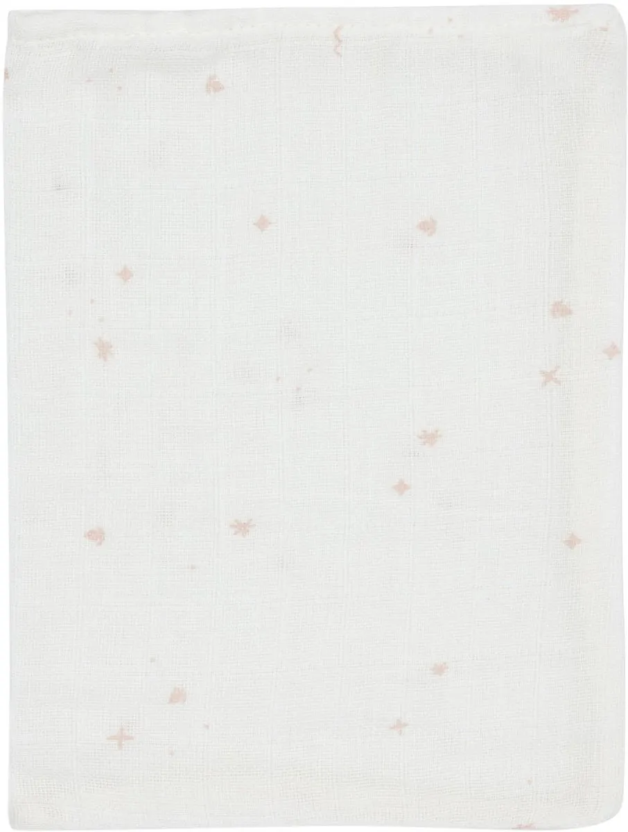 Jollein Baby Hydrofiel Washandje Twinkling Wild Rose - 3 Stuks