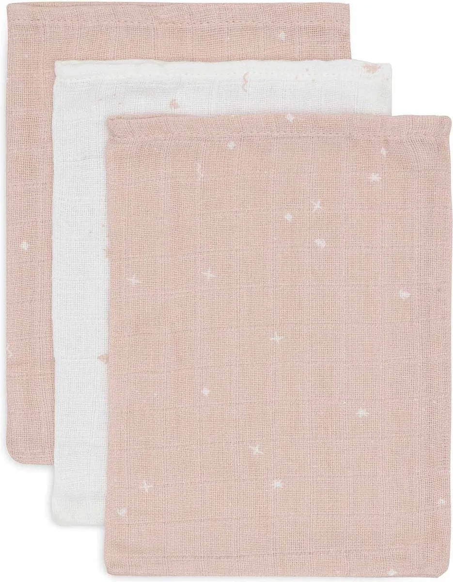 Jollein Baby Hydrofiel Washandje Twinkling Wild Rose