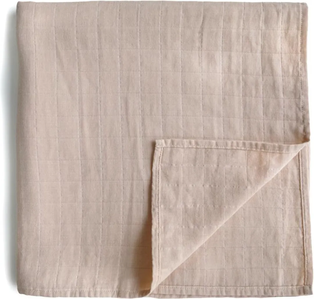 Mushie Multidoek Muslin Blush 3-Pack - 2 Stuks