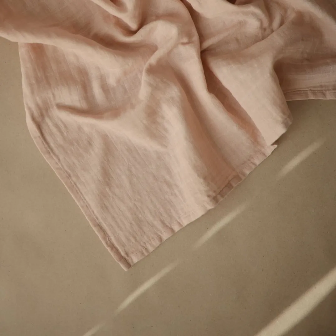 Mushie Multidoek Muslin Blush 3-Pack - 2 Stuks