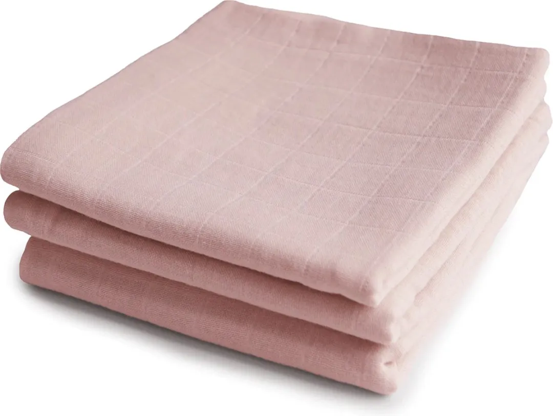 Mushie Multidoek Muslin Blush 3-Pack