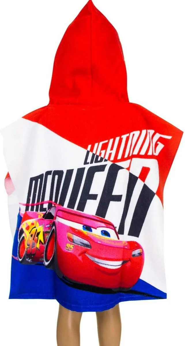 Disney Cars Lightning McQueen Badponcho - 110x55cm - Multicolor