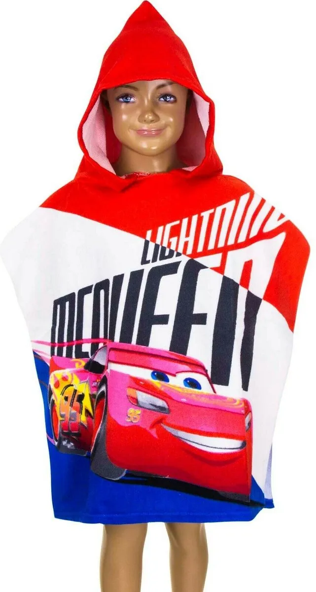 Disney Cars Lightning McQueen Badponcho