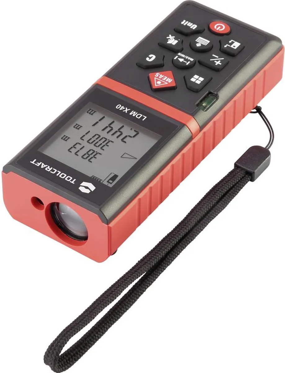 TOOLCRAFT LDM X40 Laserafstandsmeter 40m - inclusief accessoires
