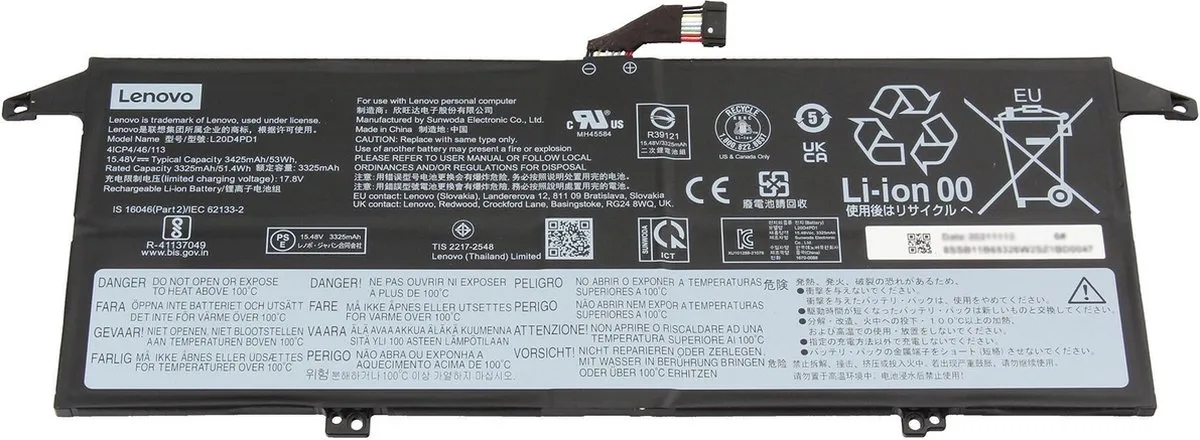 Lenovo 5B11B65323 Laptopbatterij 53Wh