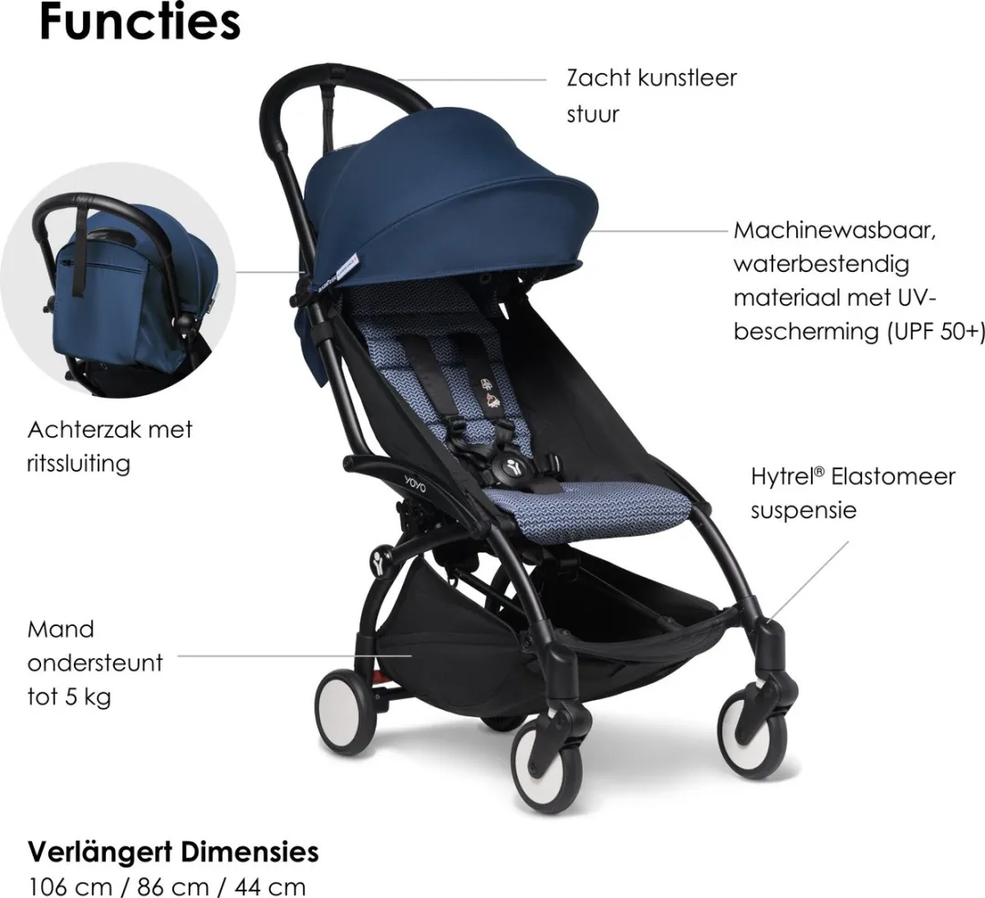 Stokke Babyzen YOYO2 Kinderwagen - Air France Blauw 6+ Pakket