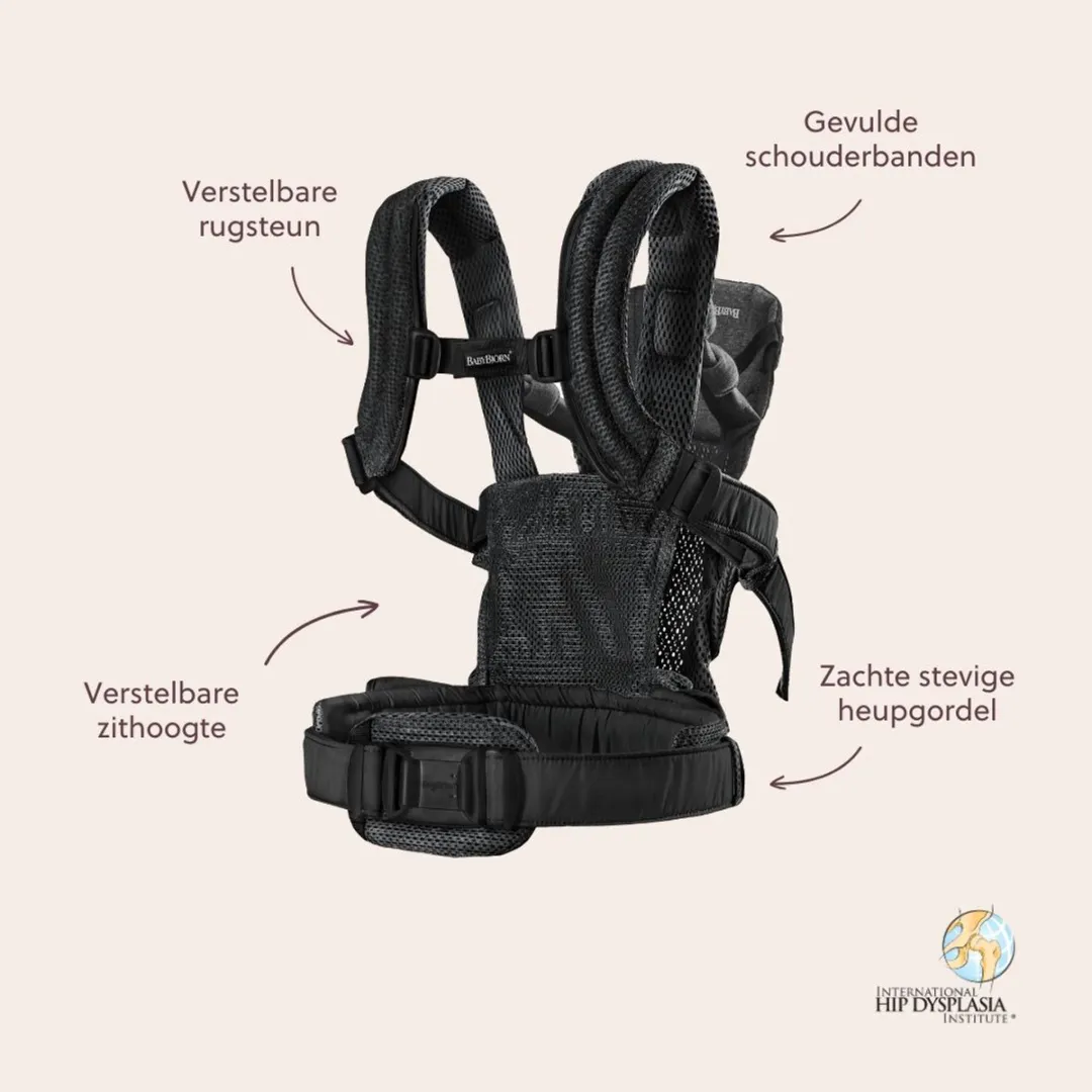 BabyBjörn Harmony 3D Mesh Draagzak - Zwart