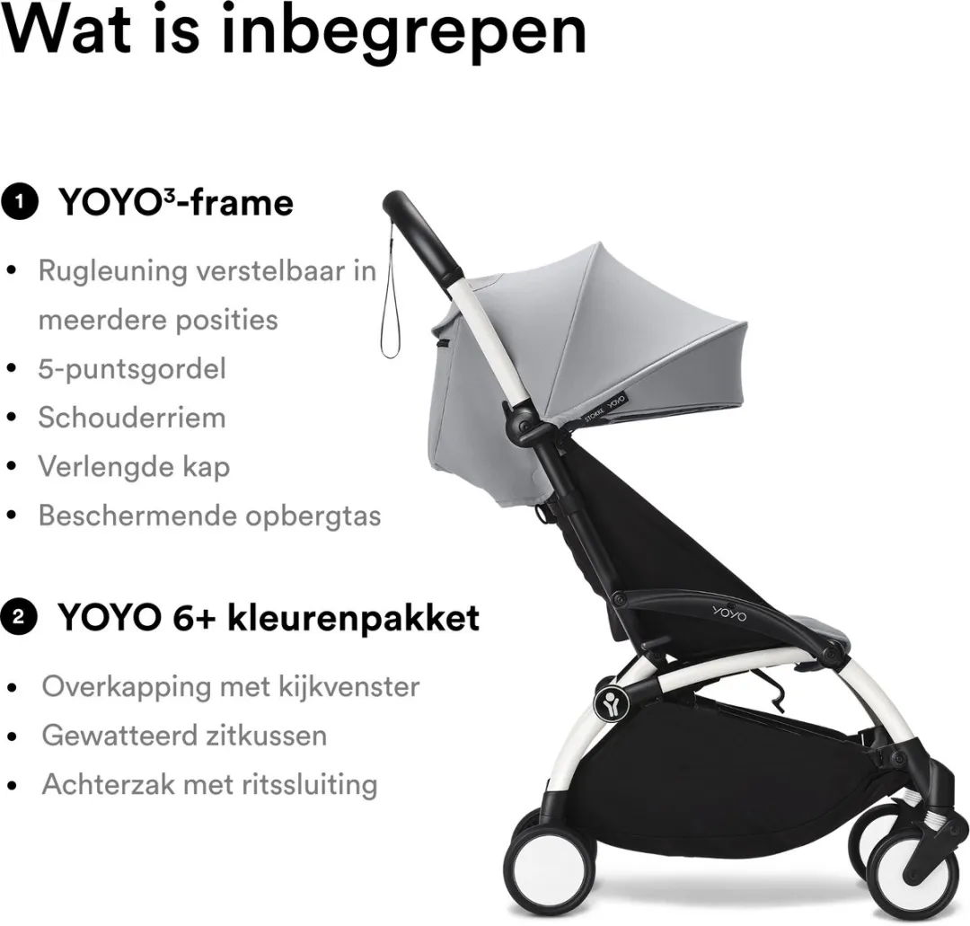 Stokke YOYO3 Kinderwagen - Stone - Inklapbaar