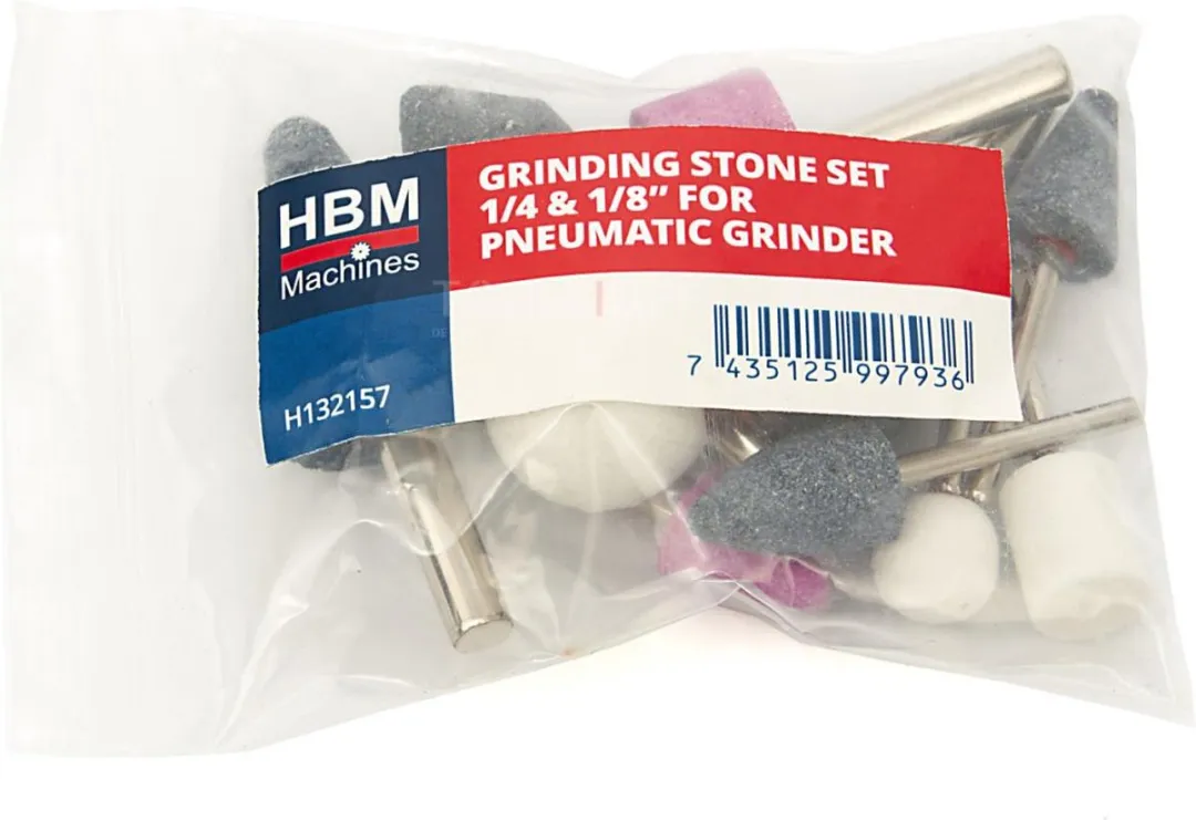 HBM Slijpstenen Set 1/4" & 1/8" - Pneumatisch