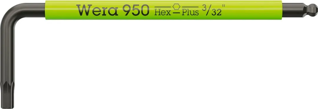 Wera 950/9 Hex-Plus Inbus Haakse Schroevendraaierset - 5/64" t/m 5/32" - Multicolor