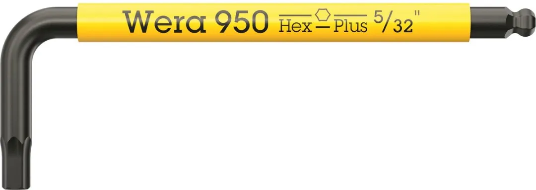 Wera 950/9 Hex-Plus Inbus Haakse Schroevendraaierset - 5/64" t/m 5/32" - Multicolor