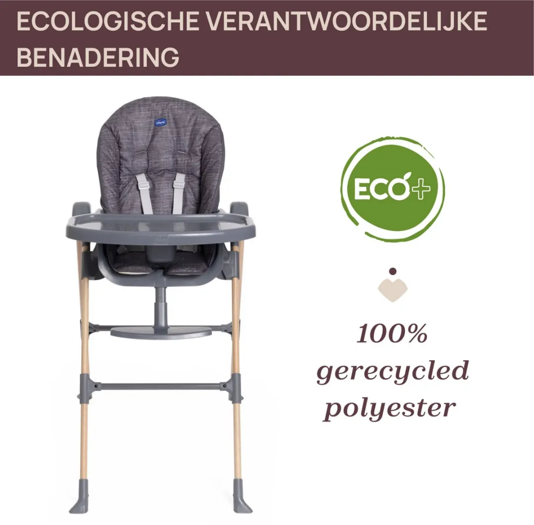 Chicco Polly Essential Kinderstoel - Antraciet/Naturel