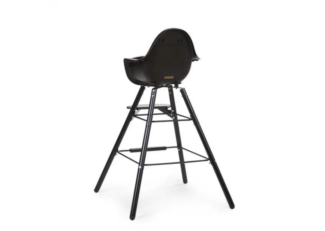 Childhome Evolu Extra Set Lange Poten + Voetsteun - Beuken Hout - Zwart