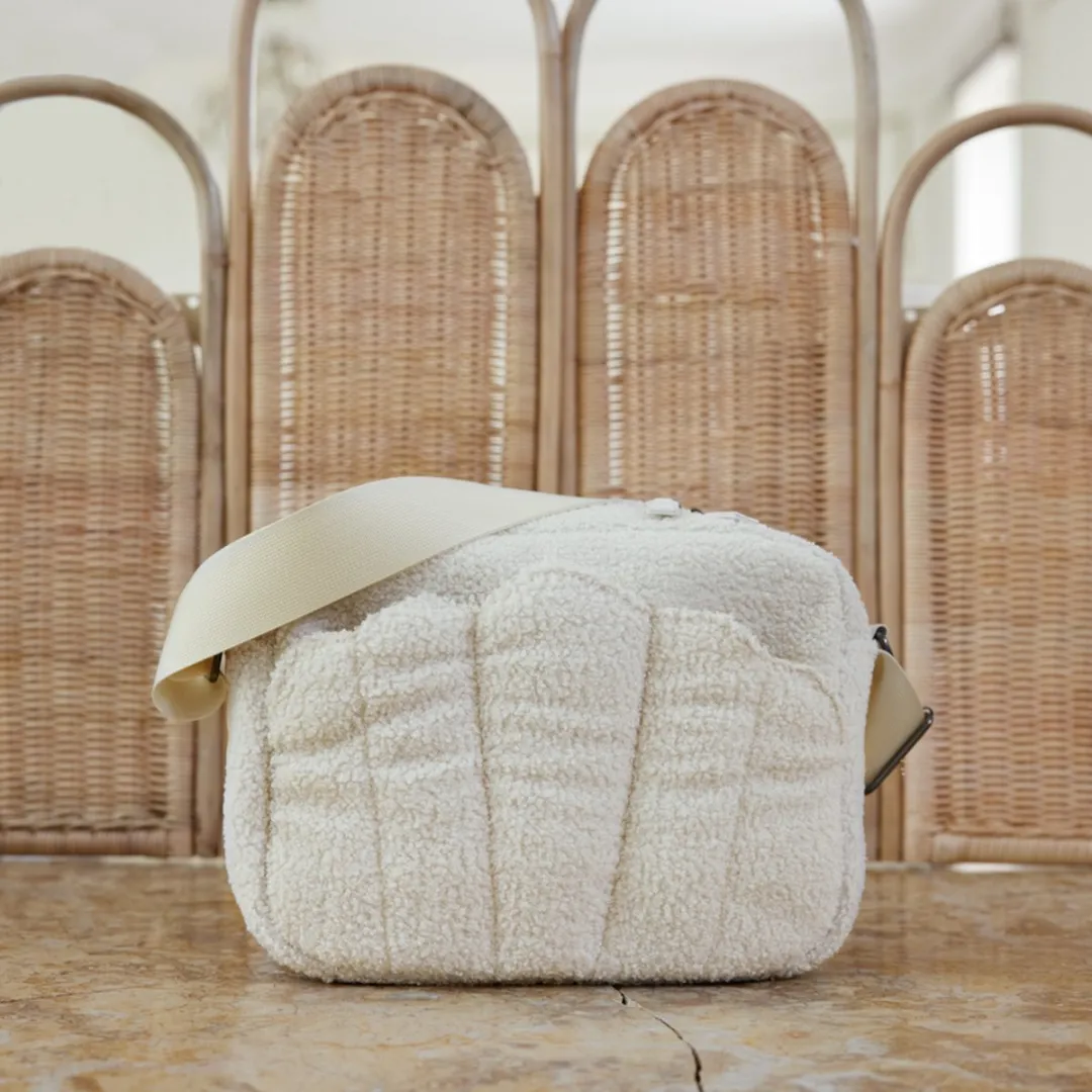 Elodie Crossbody Bag White Bouclé