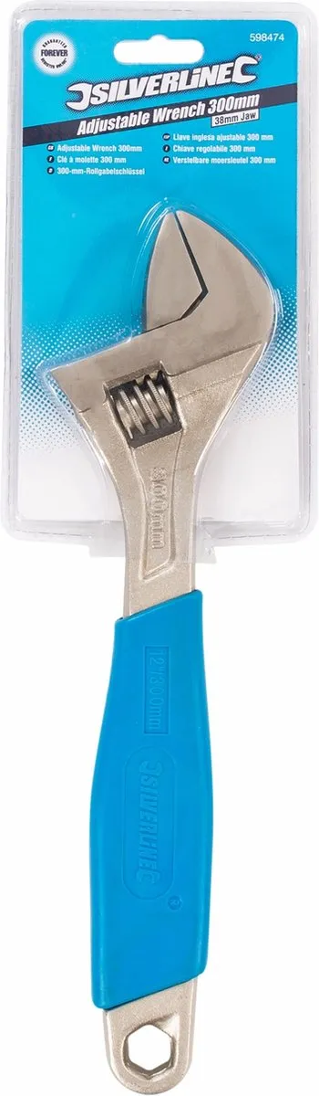 Silverline Verstelbare Moersleutel 300mm - Kaak 32mm