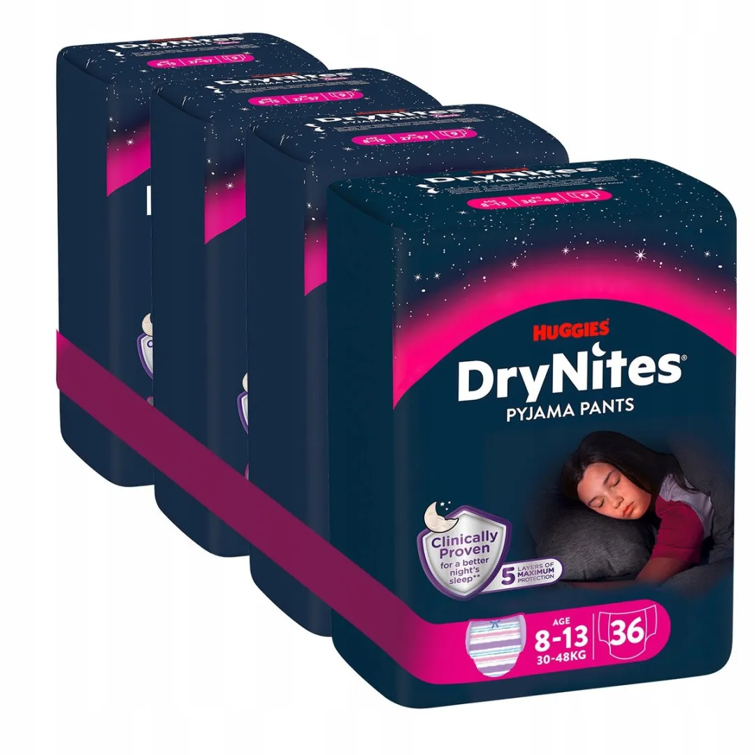 Huggies DryNites Pyjamabroekjes Meisjes 36 Stuks