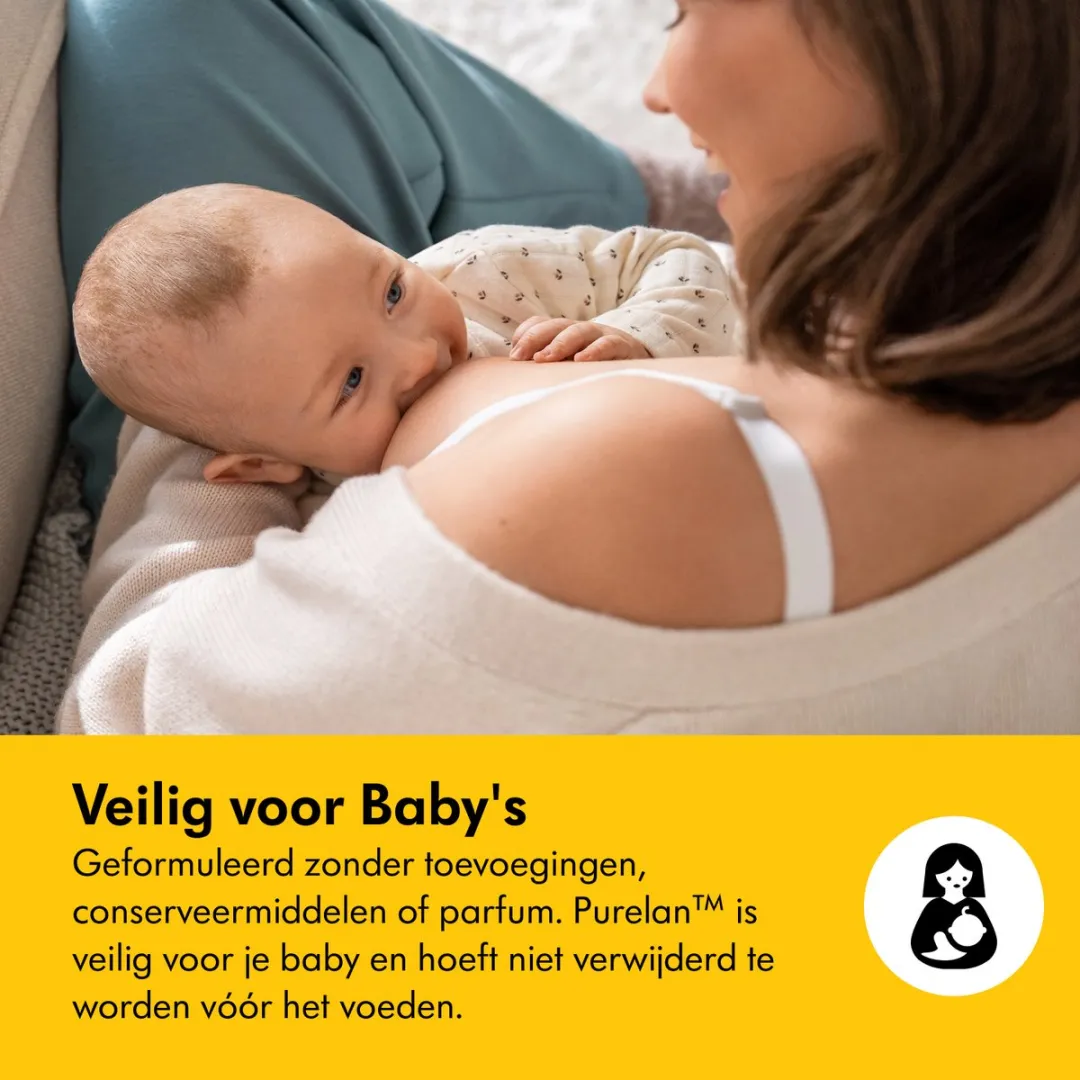 Medela Purelan Tepelzalf - Lanoline tepelcrème - snelle verlichting bij pijnlijke tepels - Tube 37gr