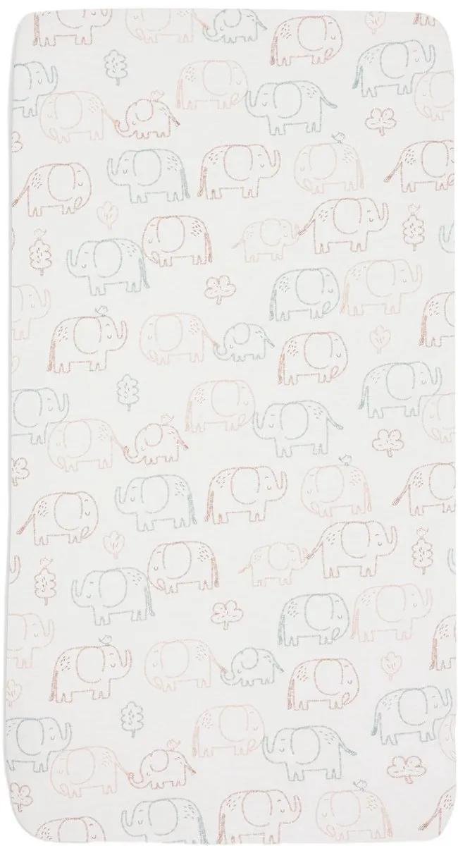 Jollein Jersey Hoeslaken Ledikant 60x120cm Elephant Tales