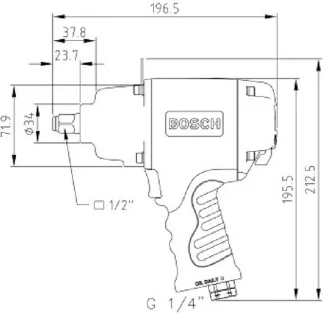 Bosch Professional Lucht Sleutel M18 350Nm - 1/2" - afbeelding 3 van 4