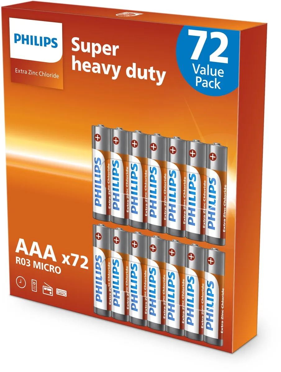 Philips Super Heavy Duty AAA Batterijen