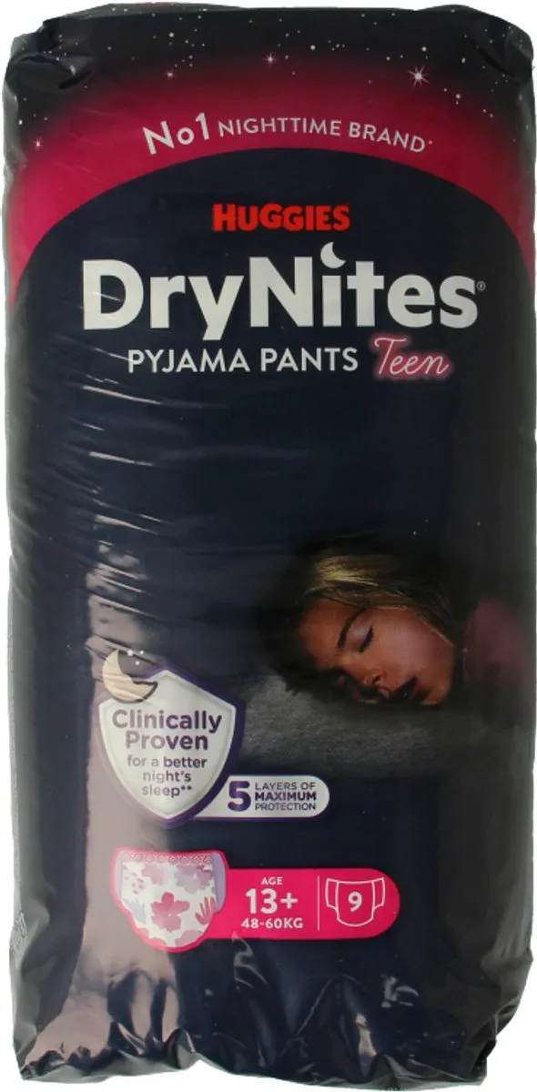 Huggies Drynites Teen 6+ Meisjes - 9 Stuks